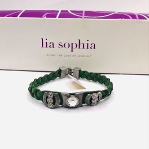 Lia Sophia Confidant Ivy Leather Braided Bracelet